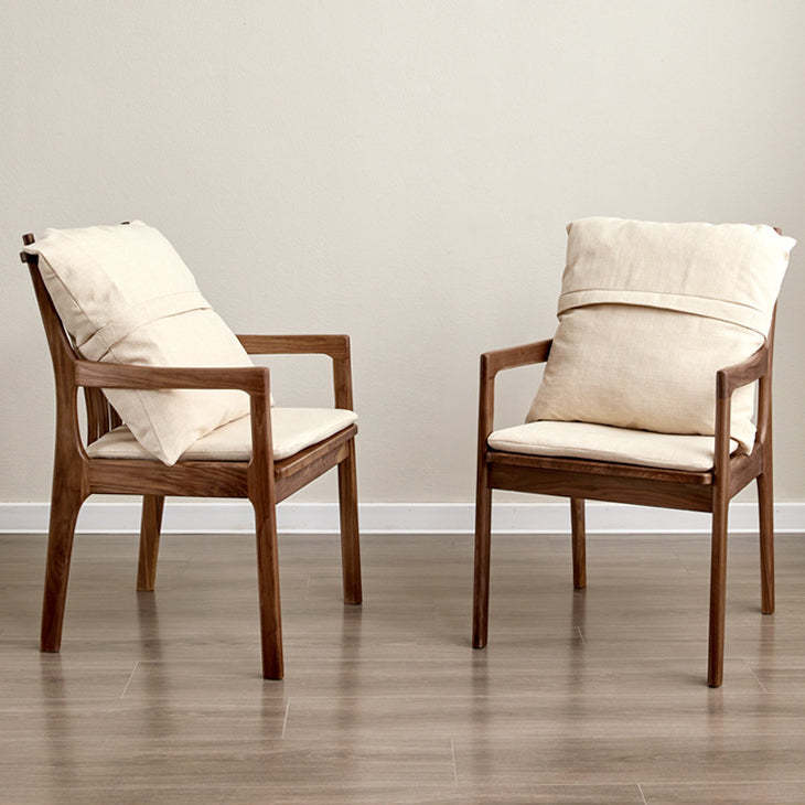 Minimalist Square Wood Armchair — Hard Seat