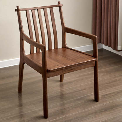 Minimalist Square Wood Armchair