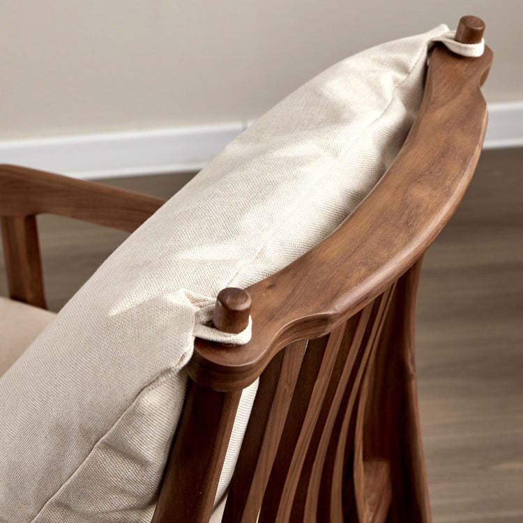 Minimalist Square Wood Armchair