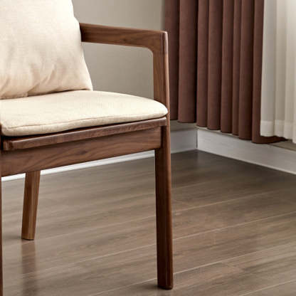 Minimalist Square Wood Armchair