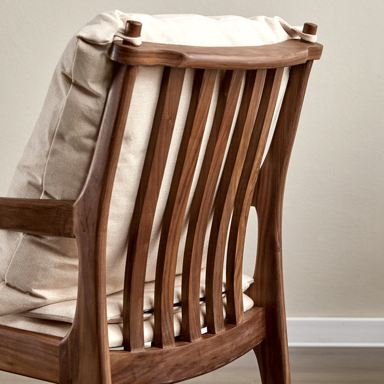 Minimalist Square Wood Armchair