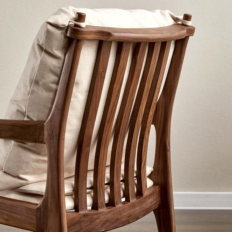 Minimalist Square Wood Armchair