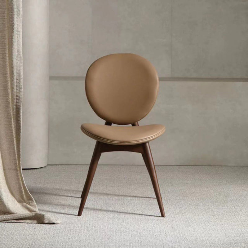 Scandinavian Round Wood Veneer Dining Chair