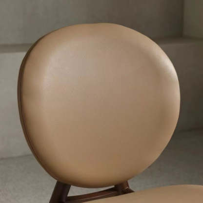 Scandinavian Round Wood Veneer Dining Chair