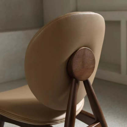 Scandinavian Round Wood Veneer Dining Chair