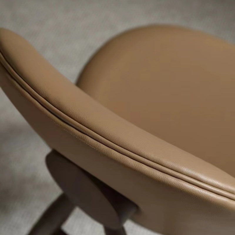 Scandinavian Round Wood Veneer Dining Chair