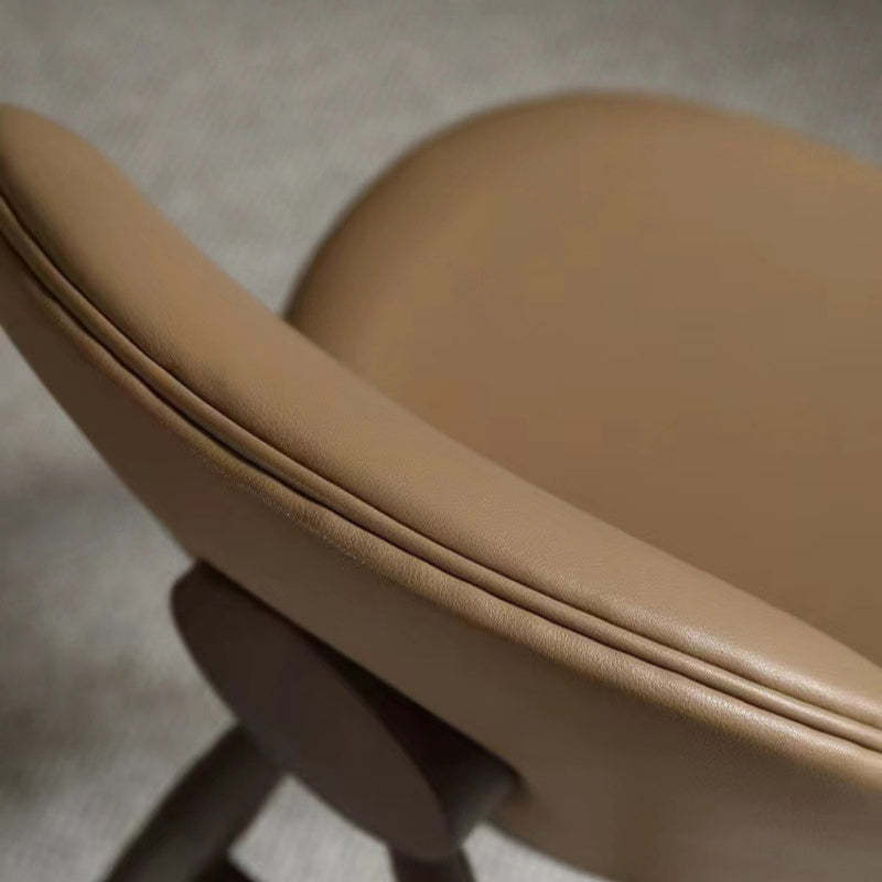 Scandinavian Round Wood Veneer Dining Chair