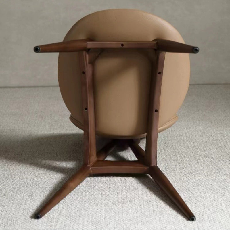 Scandinavian Round Wood Veneer Dining Chair
