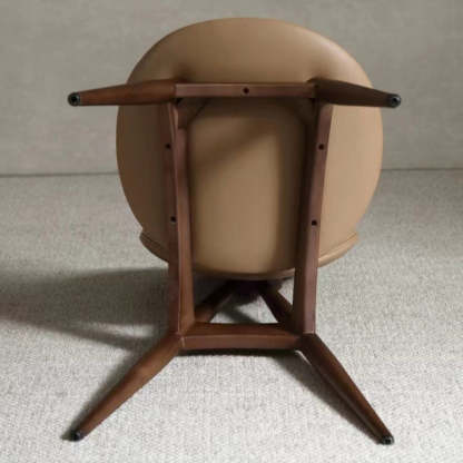 Scandinavian Round Wood Veneer Dining Chair