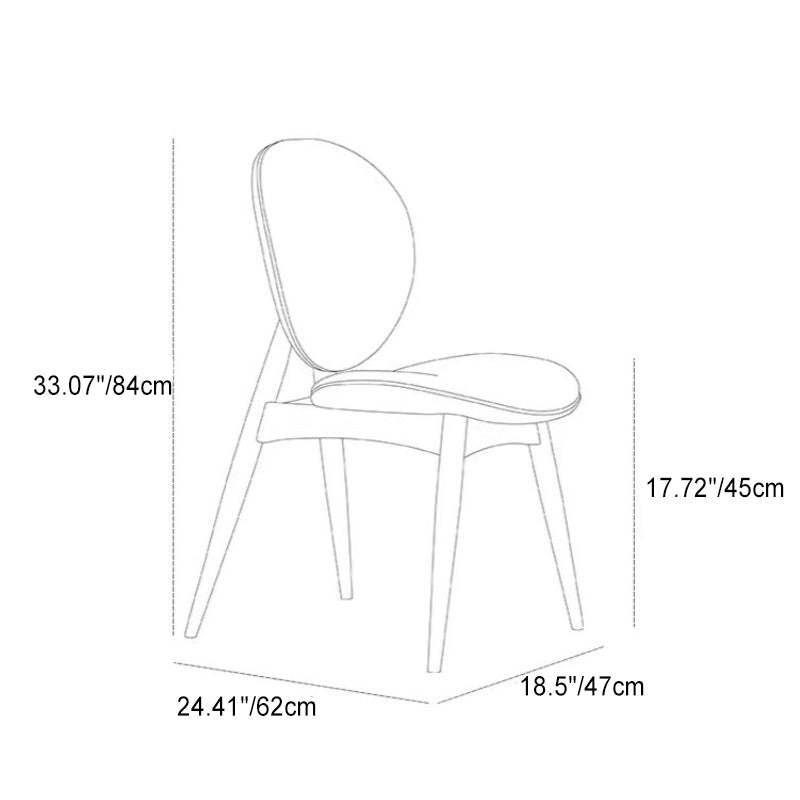 Scandinavian Round Wood Veneer Dining Chair