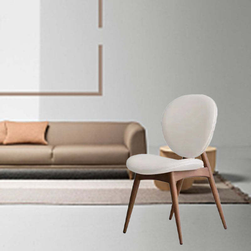Scandinavian Round Wood Veneer Dining Chair