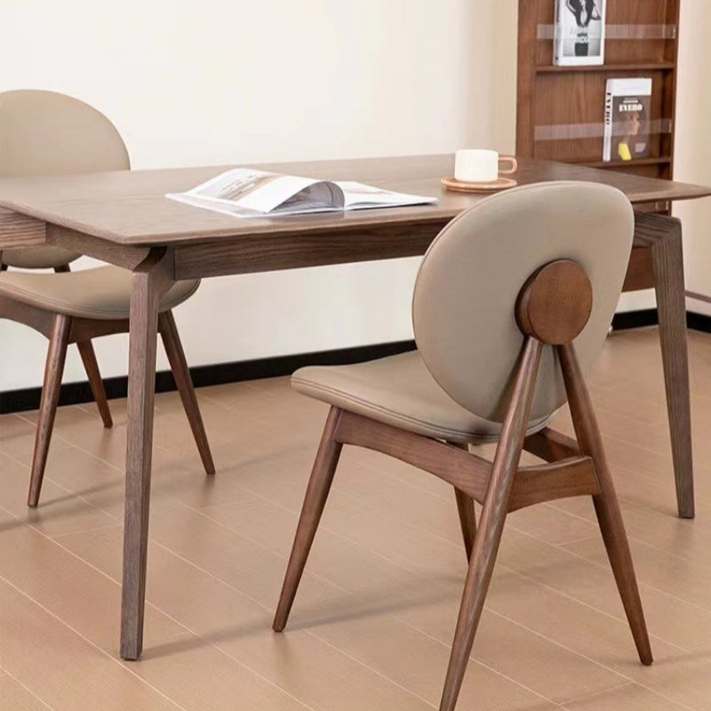 Scandinavian Round Wood Veneer Dining Chair