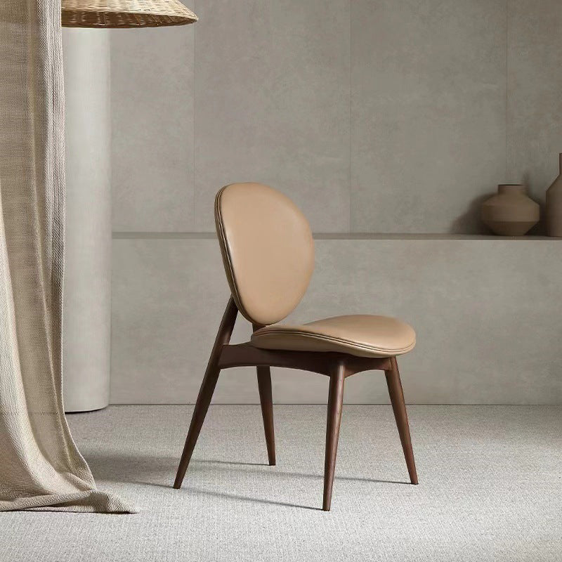 Scandinavian Round Wood Veneer Dining Chair