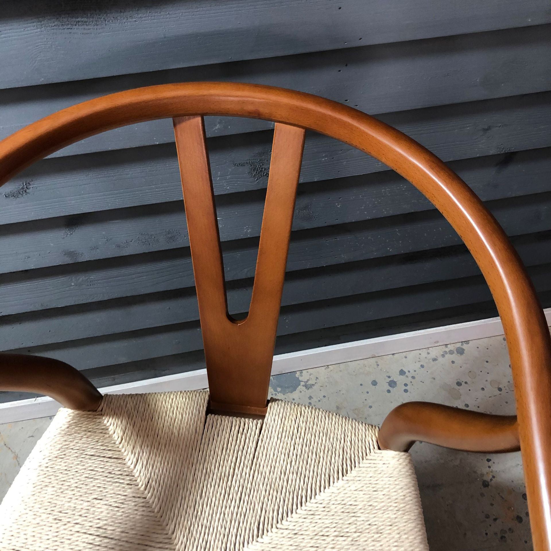 Minimalist Wood Rope Dining Chair — Black Frame + Black Rope