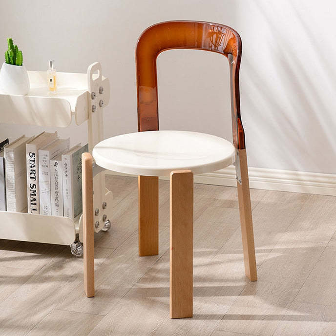 Wood dining chairs & benches in white — Tea