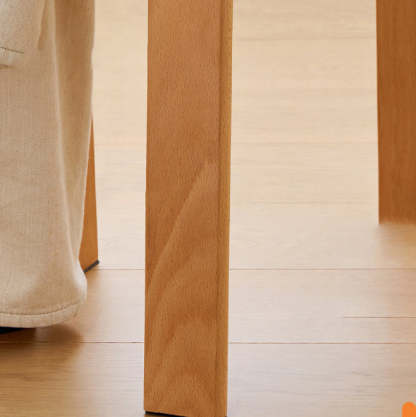 Scandinavian Wood Dining Chair — Smoke Gray Backrest + White Seat
