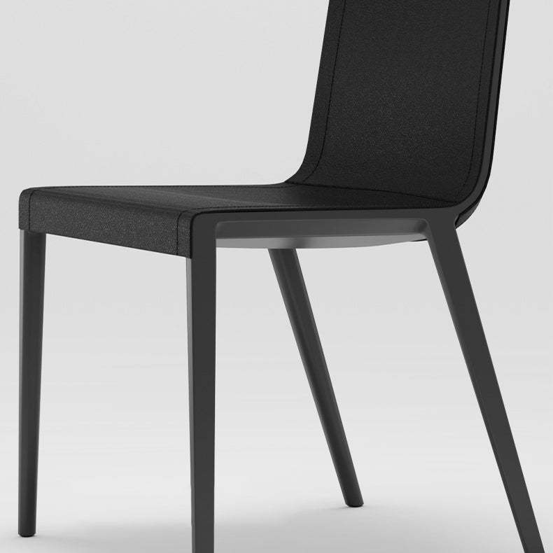 Minimalist Aluminum Leather Dining Chair