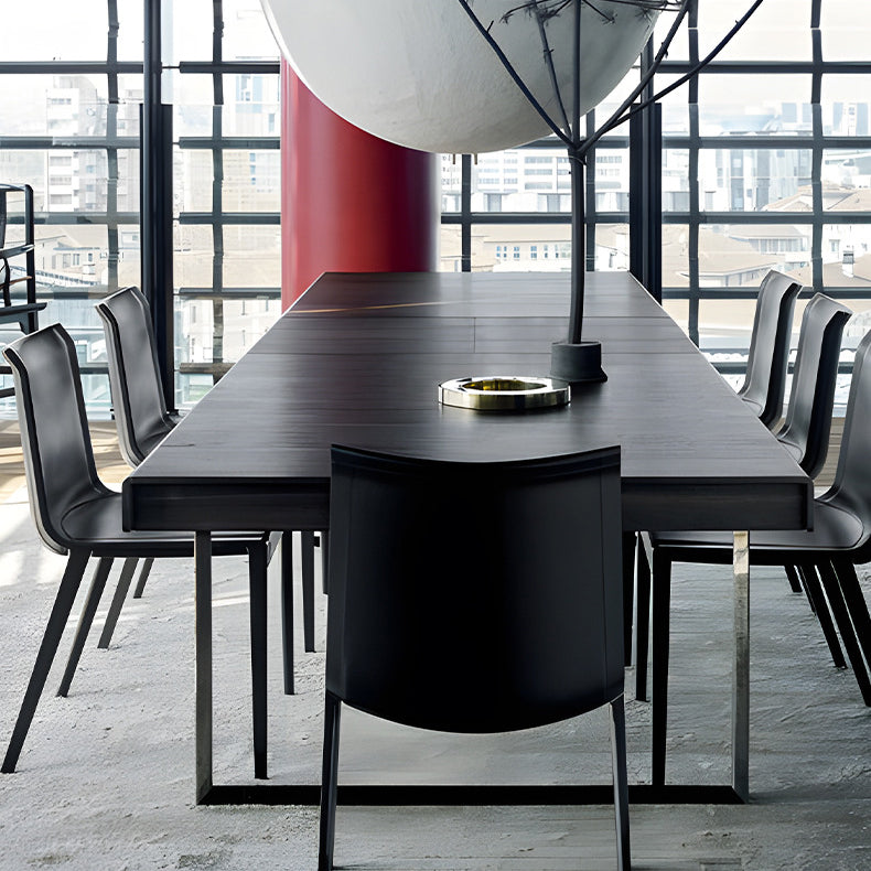 Minimalist Aluminum Leather Dining Chair