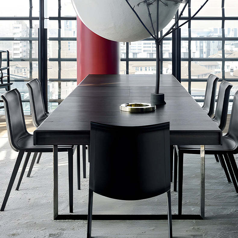 Minimalist Aluminum Leather Dining Chair
