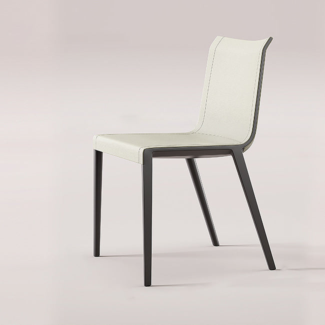 Minimalist Aluminum Leather Dining Chair