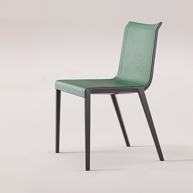 Minimalist Aluminum Leather Dining Chair