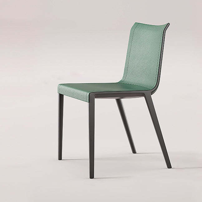 Minimalist Aluminum Leather Dining Chair