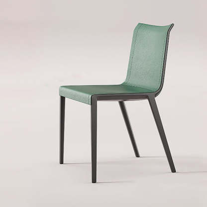 Minimalist Aluminum Leather Dining Chair