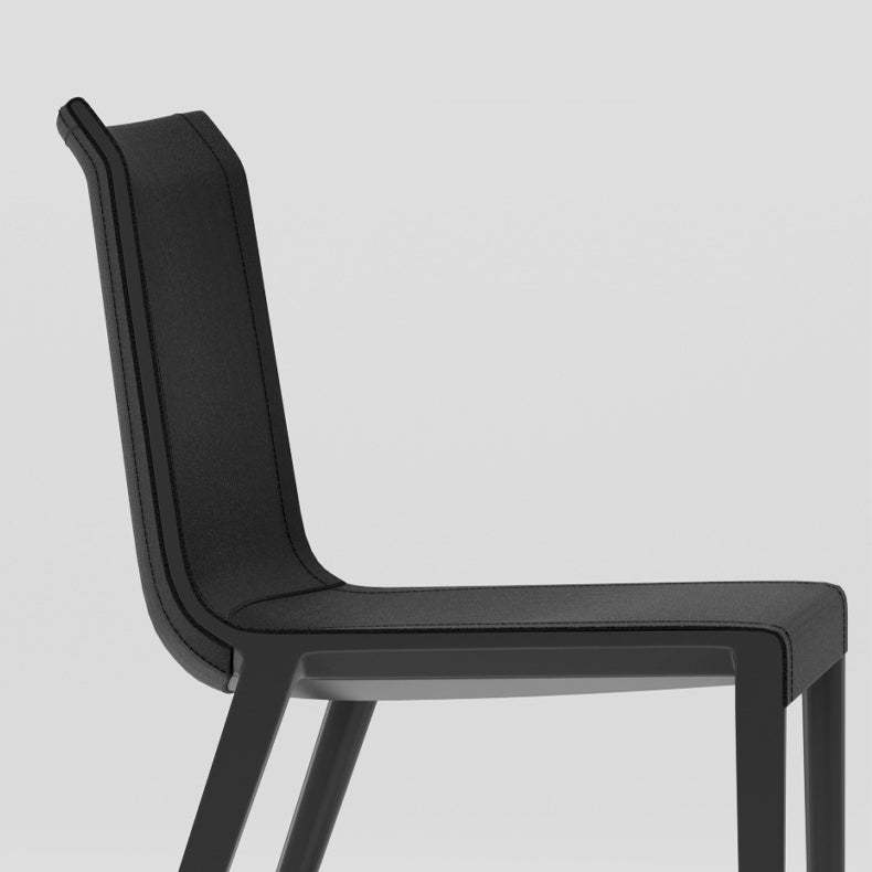 Minimalist Aluminum Leather Dining Chair