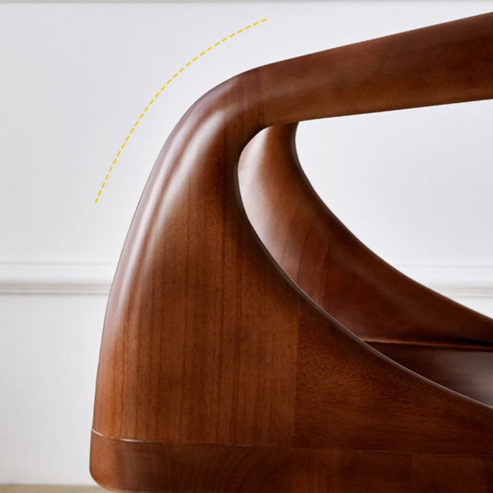 Vintage Curved Wood Dining Chair