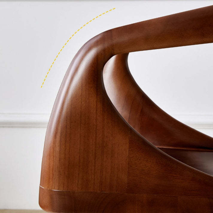 Vintage Curved Wood Dining Chair