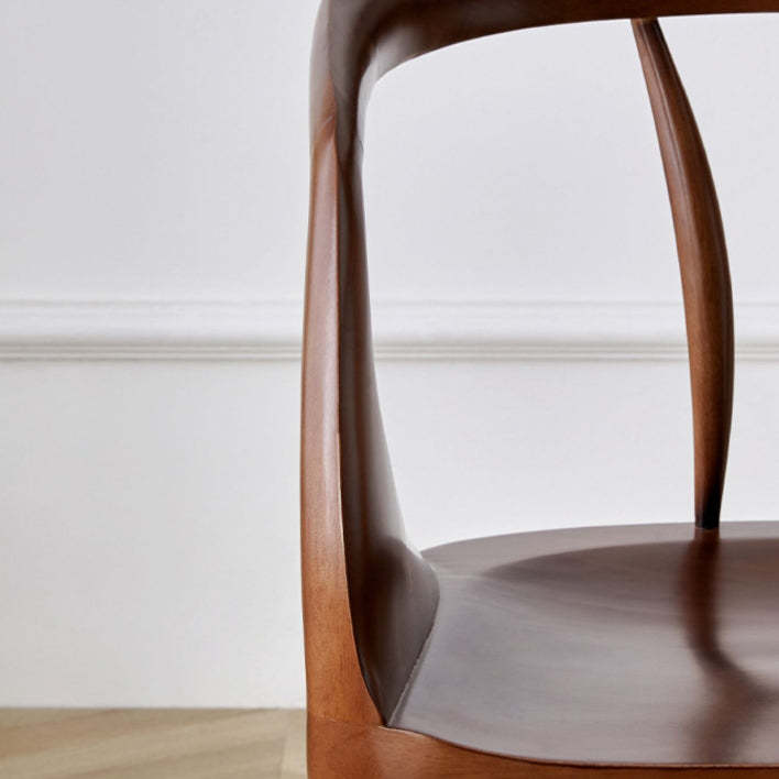Vintage Curved Wood Dining Chair