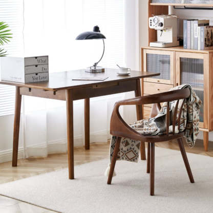 Vintage Curved Wood Dining Chair
