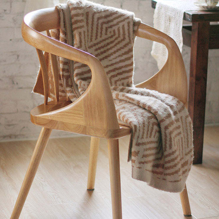 Vintage Curved Wood Dining Chair