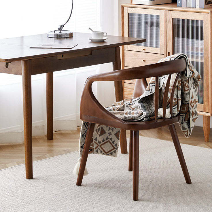Vintage Curved Wood Dining Chair