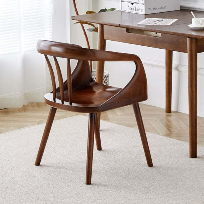 Vintage Curved Wood Dining Chair