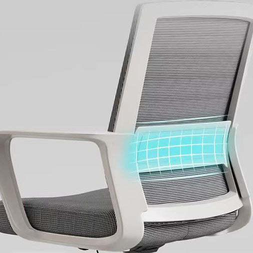 Minimalist Steel Mesh Desk Chair — White Frame + Orange Mesh