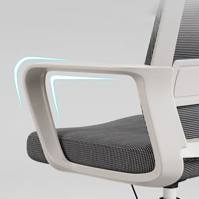 Minimalist Steel Mesh Desk Chair — White Frame + Green Mesh