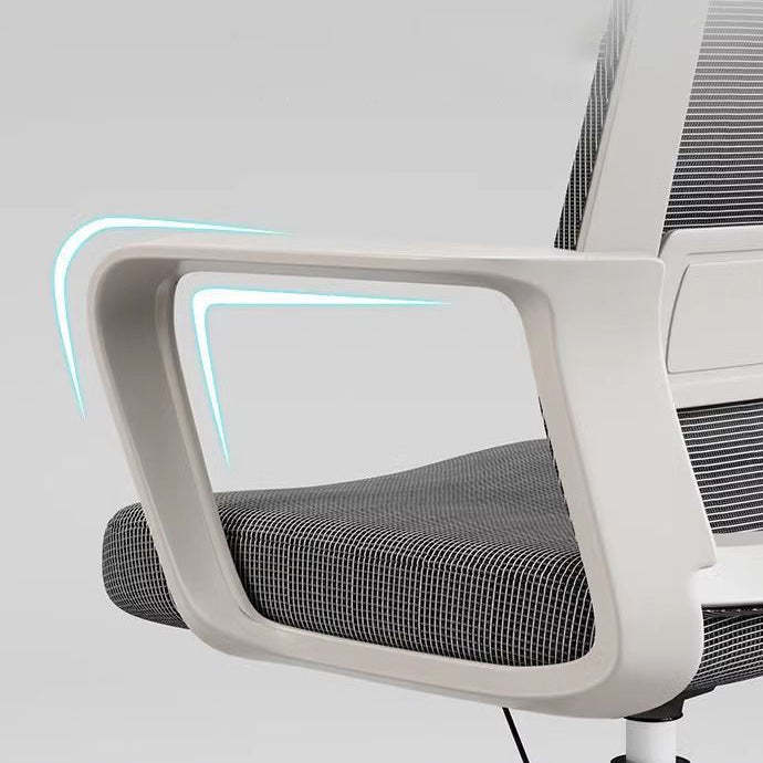 Minimalist Steel Mesh Desk Chair — White Frame + Green Mesh