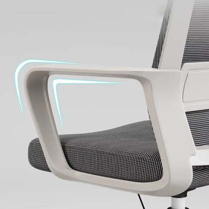 Minimalist Steel Mesh Desk Chair — White Frame + Green Mesh