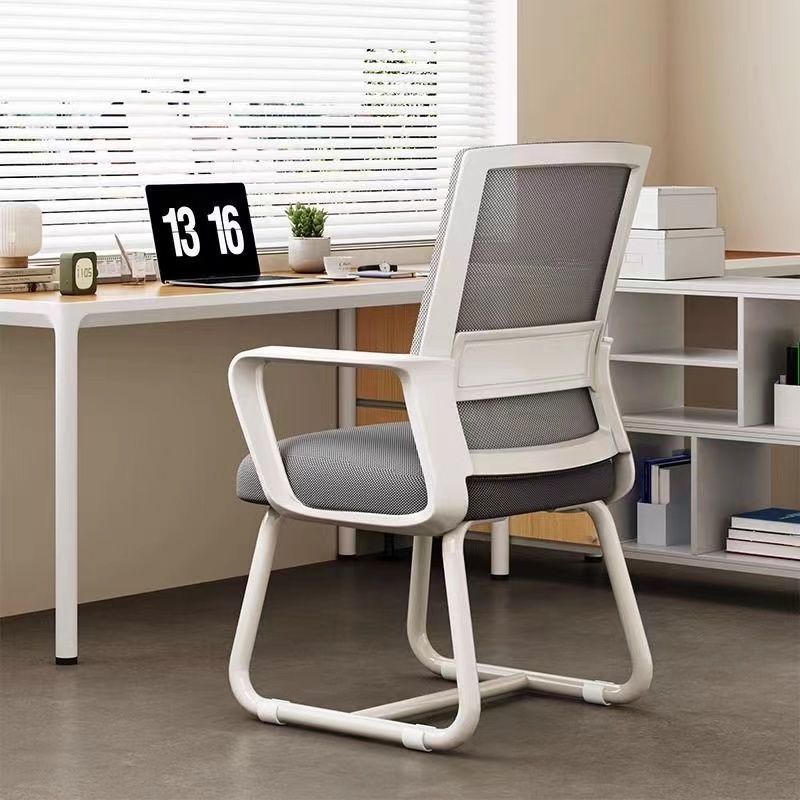 Minimalist Steel Mesh Desk Chair — Black Frame + Gray Mesh