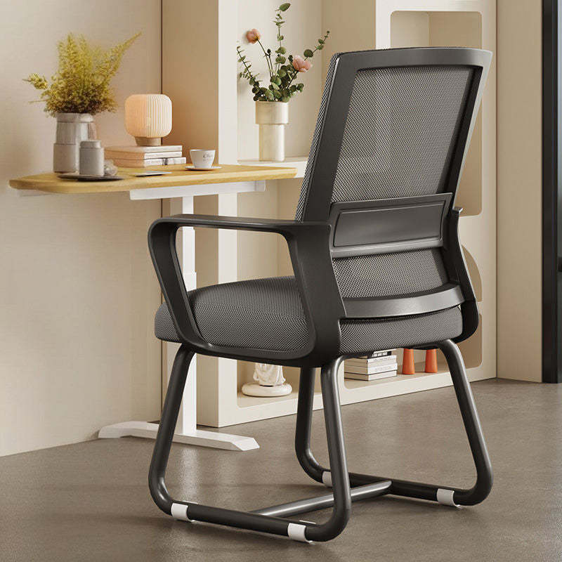 Mesh desk steel office chairs for office — Black Frame & Gray Mesh