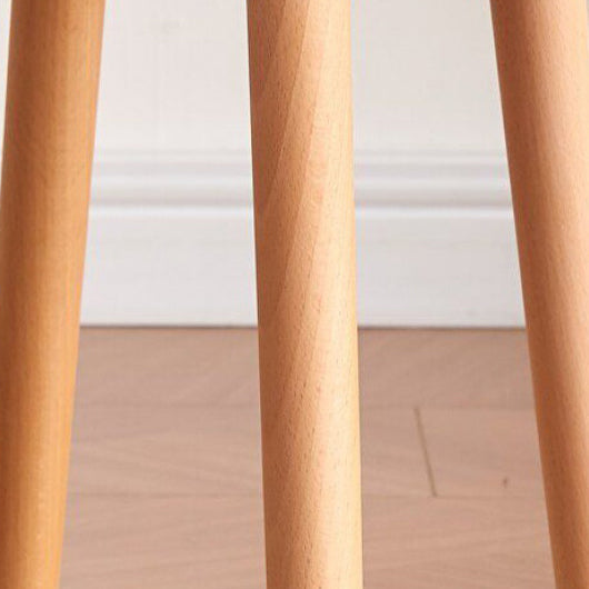 Nordic Wood Lambswool Vanity Stool