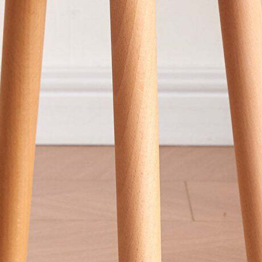 Nordic Wood Lambswool Vanity Stool