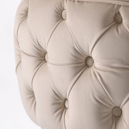 Nordic Curved Metal Wood Fabric Bar Stool
