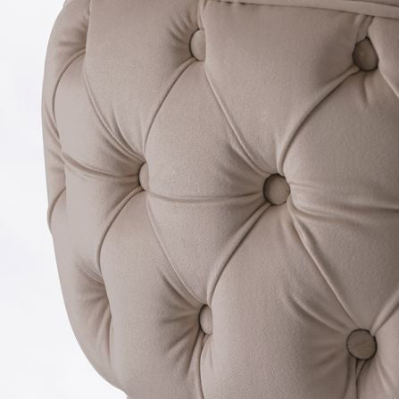 Nordic Curved Metal Wood Fabric Bar Stool