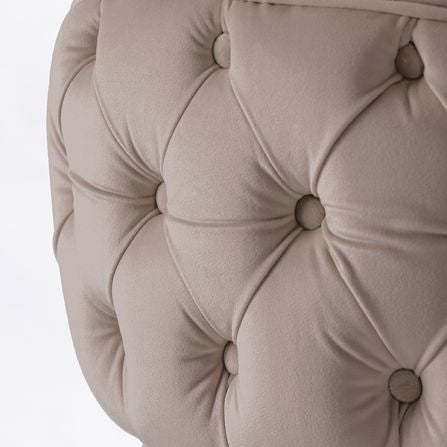Nordic Curved Metal Wood Fabric Bar Stool