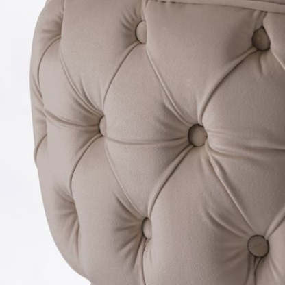 Nordic Curved Metal Wood Fabric Bar Stool
