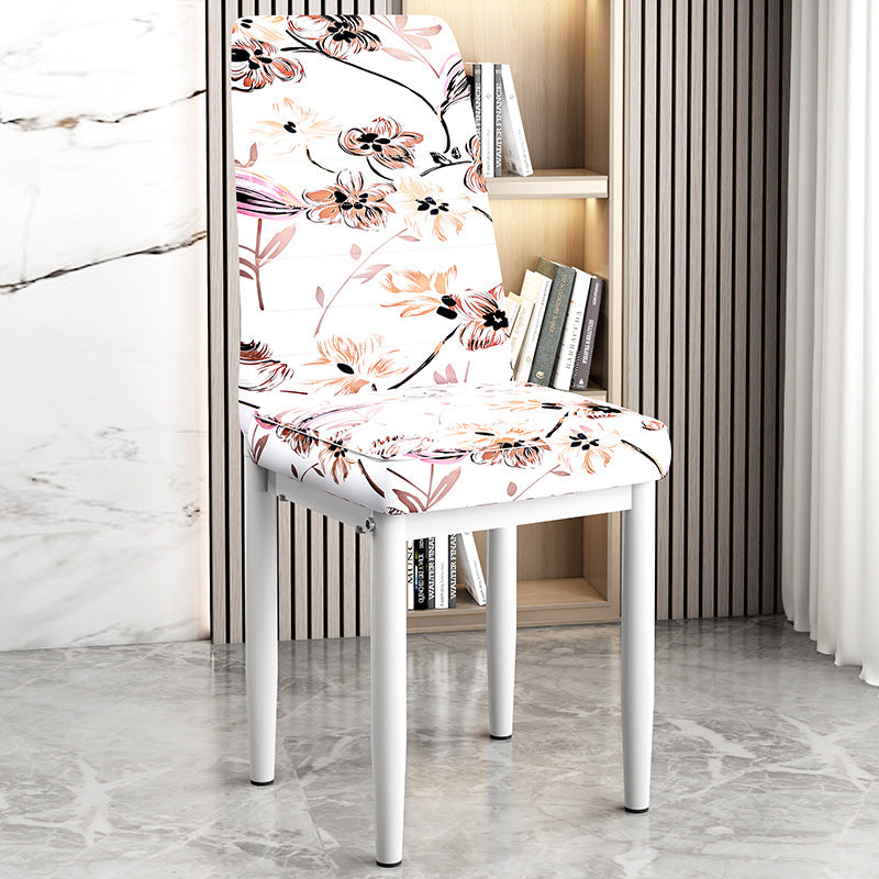 Art Deco Steel Leather Chair — White Leg + Colorful - E