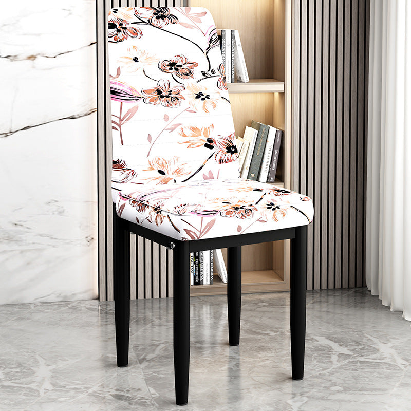Art Deco Steel Leather Chair — Black Leg + Colorful - C
