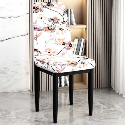 Art Deco Steel Leather Chair — Black Leg + Colorful - C